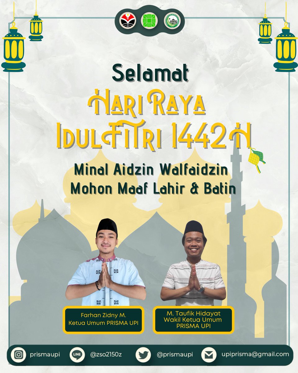prismaupi's tweet photo. Sudah 30 hari kita menjalankan kewajiban untuk menjalankan kewajiban kita sebagai umat muslim, yaitu berpuasa selama bulan Ramadan. Pada hari ini, marilah kita berbahagia di Hari Raya Idul Fitri. Jangan lupa untuk tetap taat melakukan protokol kesehatan, ya! https://t.co/5AIZ2PeBwb