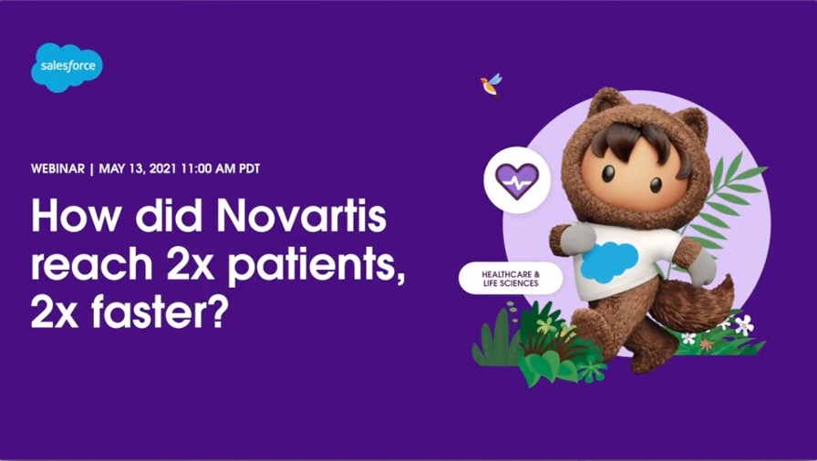 rumlings007's tweet image. Learn how @Novartis reached 2x the number of patients, 2x faster with Health Cloud. Join us May 13, 2021 at 11am PT / 2pm ET.

What are you waiting for? Hit that registration link 👉 sforce.co/3ul7DUP