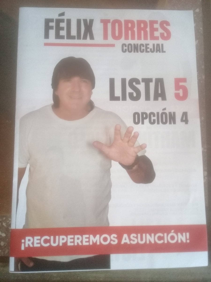 X una Asunción con mas canchitas .con más espacios para deportes .Martín Arevalos Intendente Félix Torres Consejal.Lista 5. Opción 4.