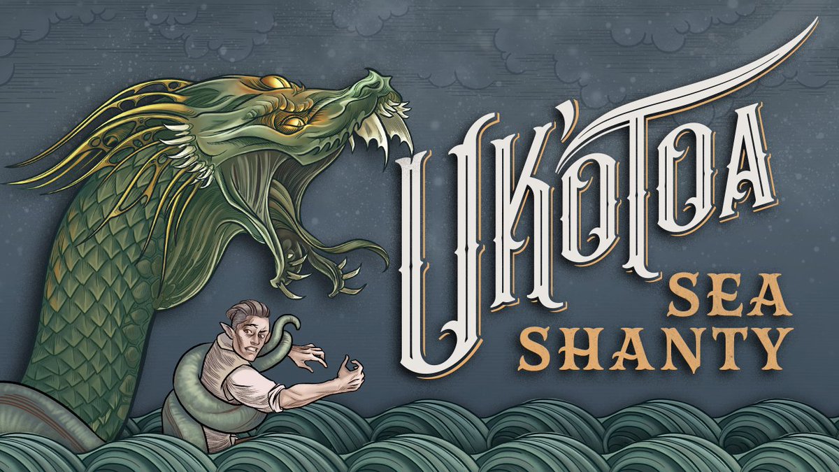 CriticalRole's tweet image. Uk’otoa from @DarringtonPress hits our Critical Role Shops and Darrington Press Guild stores on May 27th! Keep the beast at bay with our original sea shanty written by @ItsDaniCarr and @executivegoth. 🌊🦑

WATCH: youtu.be/I7TN0ZRPthM
LEARN MORE: darringtonpress.com/ukotoa-release…