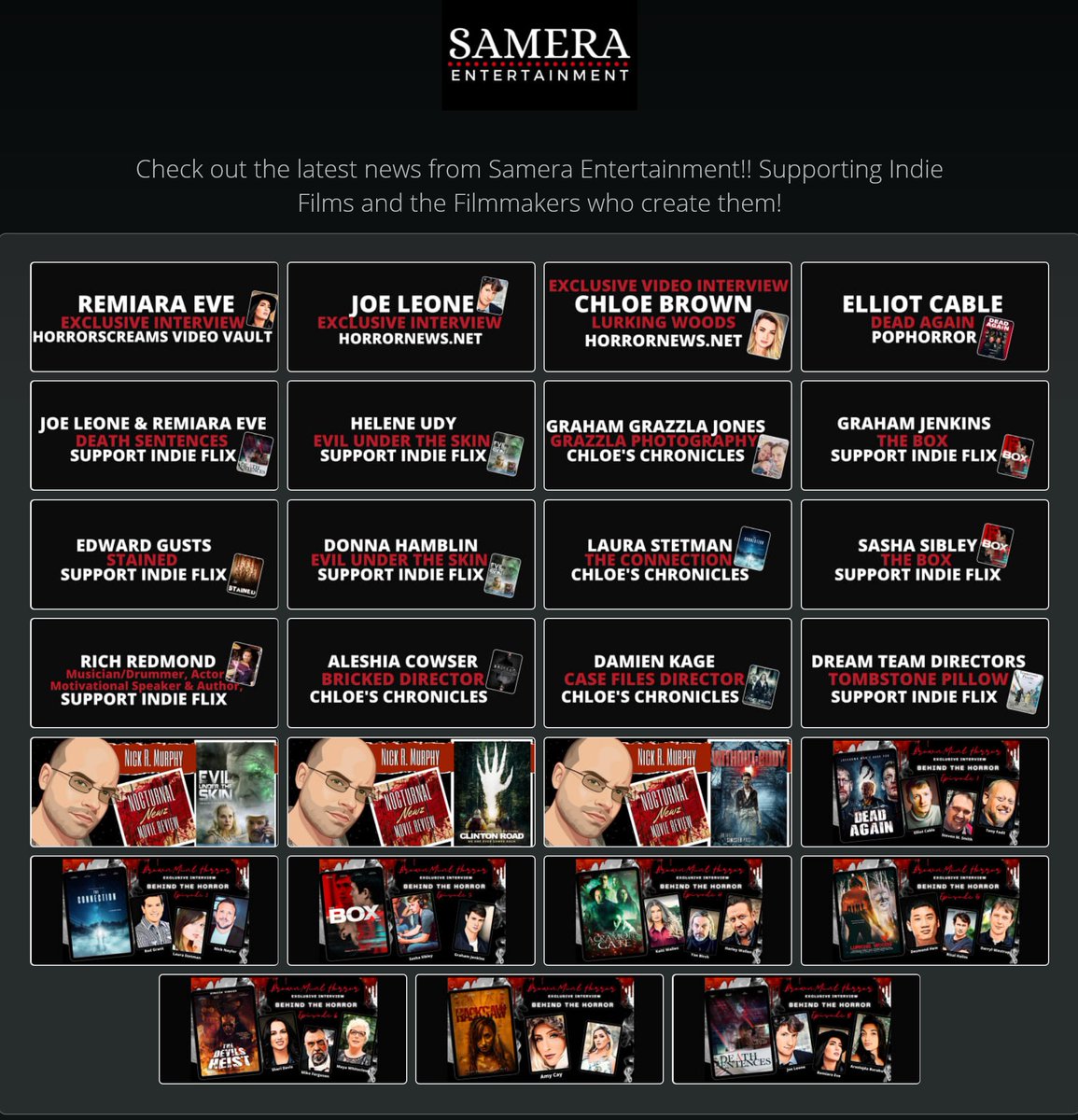 SameraEnt's tweet photo. Hi Friends, check out the latest news from Samera Entertainment! Spotlighting Indie Films, Filmmakers and Artist from around the world!
https://t.co/MdswUPhLIY
#supportindiefilms #indiefilmmaker #actresslife #actors #actoronset #indiefilmmaking #IndieFilmDirector #SpreadTheWord https://t.co/EGeqUBr5F0