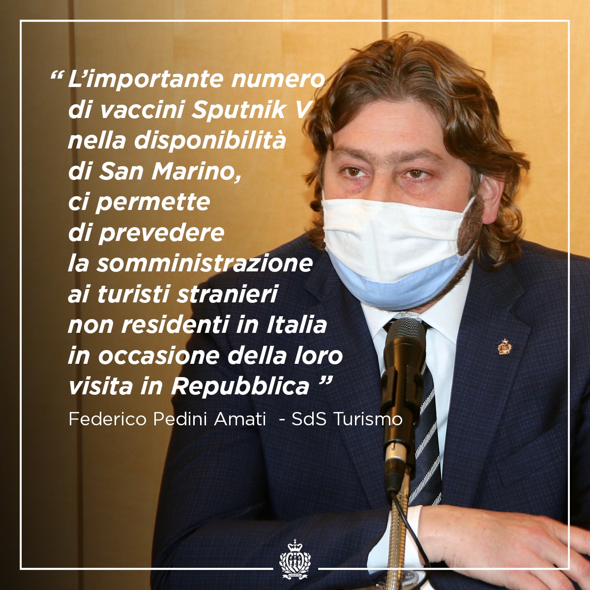 Grazie alla disponibilità di <a href="/sputnikvaccine/">Sputnik V</a> San Marino potrà offrire ai turisti la possibilità di vaccinarsi in occasione dei loro viaggi nella Repubblica di San Marino!