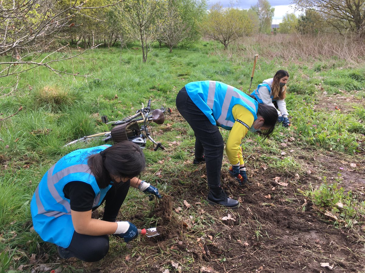 We had our second session of wildflower sowing with @canleygreenspaces by the Canley brook today. Thank you to all those that braved the showery weather to help out!