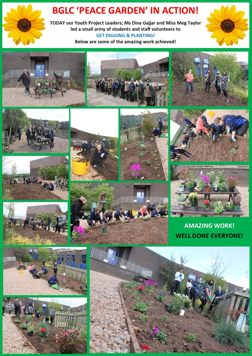 BrookvaleGroby's tweet photo. BGLC ‘PEACE GARDEN’ IN ACTION!

TODAY our Youth Project Leaders; Ms Dina Gajjar and Miss Meg Taylor led a small army of students and staff volunteers to GET DIGGING &amp; PLANTING!  
Below are some of the amazing work achieved!

#MentalHealthAwarenessWeek2021
@BGLCWellbeing https://t.co/S3rTP9MsfO