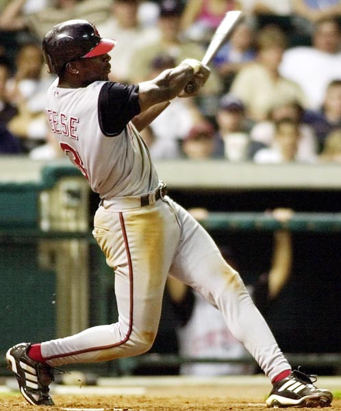 TheStevenSharp's tweet image. … In the top of the eleventh inning, on back-to-back home runs, the Reds scored four runs.  #Reds second baseman Pokey Reese (pictured, left) hit a three-run home run.  Relief pitcher @dgravy32 (pictured with Reds third base coach Ron Oester, right) hit a home run.  … (3 of 5)