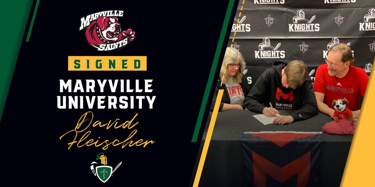 Congratulations on David Fleischer on signing with @MaryvilleMVB for next year! Go Knights! #ArmorUp