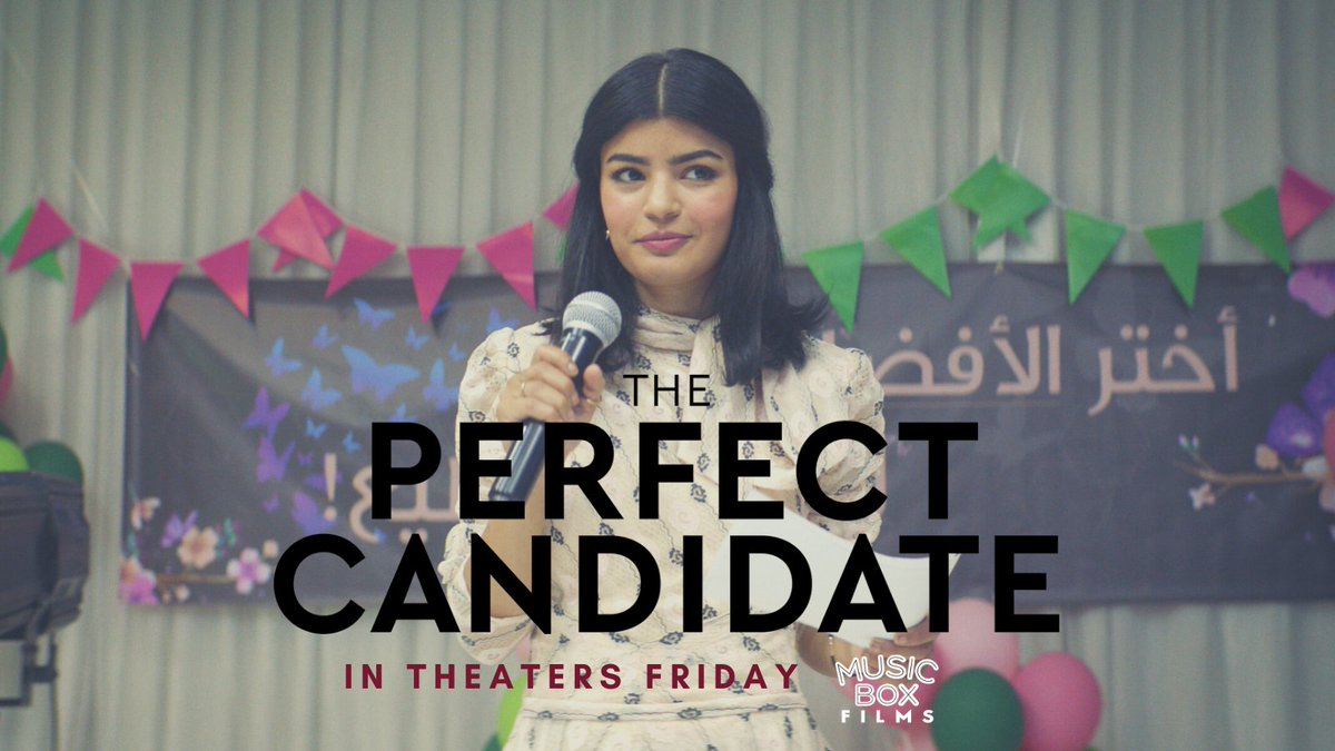 musicboxfilms's tweet photo. In two days! Maryam becomes her town's first female candidate, becoming a symbol for a larger movement. See #ThePerfectCandidate in theaters Friday. @IFCCenter in NYC and @laemmle in LA #HaifaaAlMansour #MusicBoxFilms #intheaters https://t.co/3OBDhID8CU