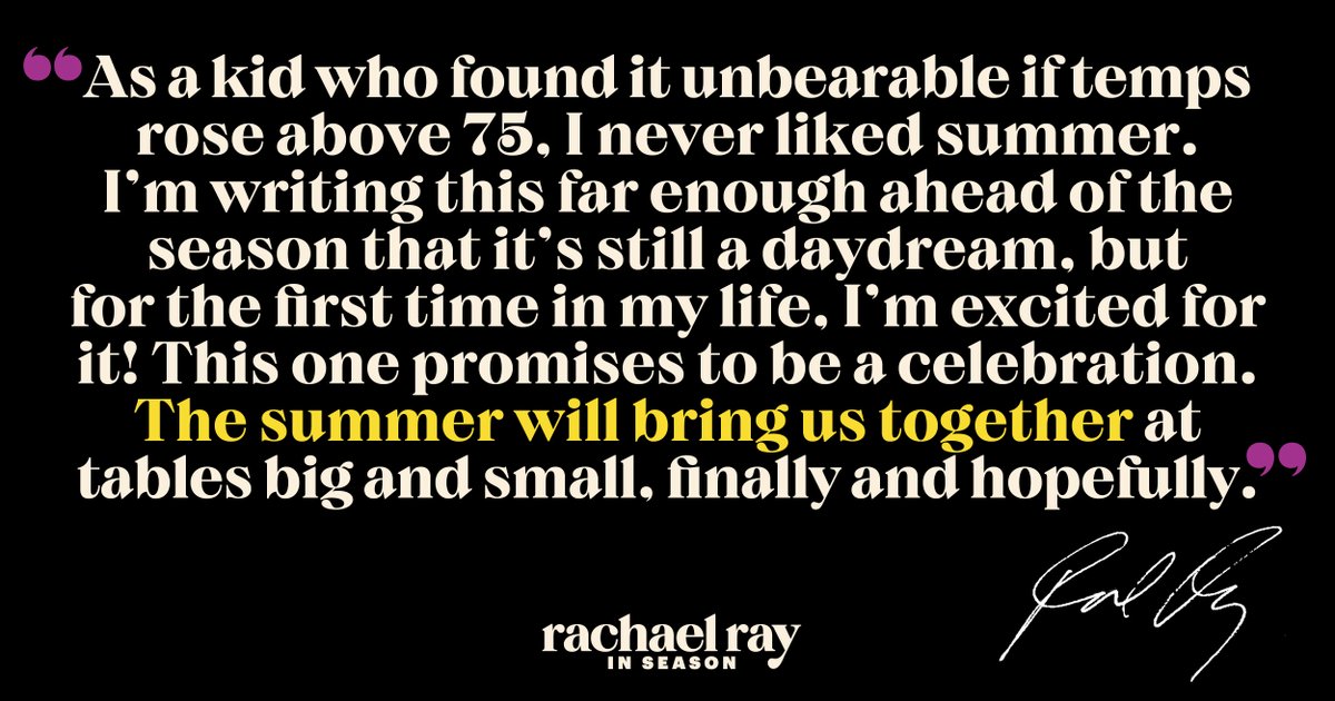 Summer, we're ready for you! Get all of the warm weather recipes, new kitchen hacks, and more in our NEW issue on stands this Friday. Grab one on your next grocery store run, or subscribe at magazine.store/rachaelray!