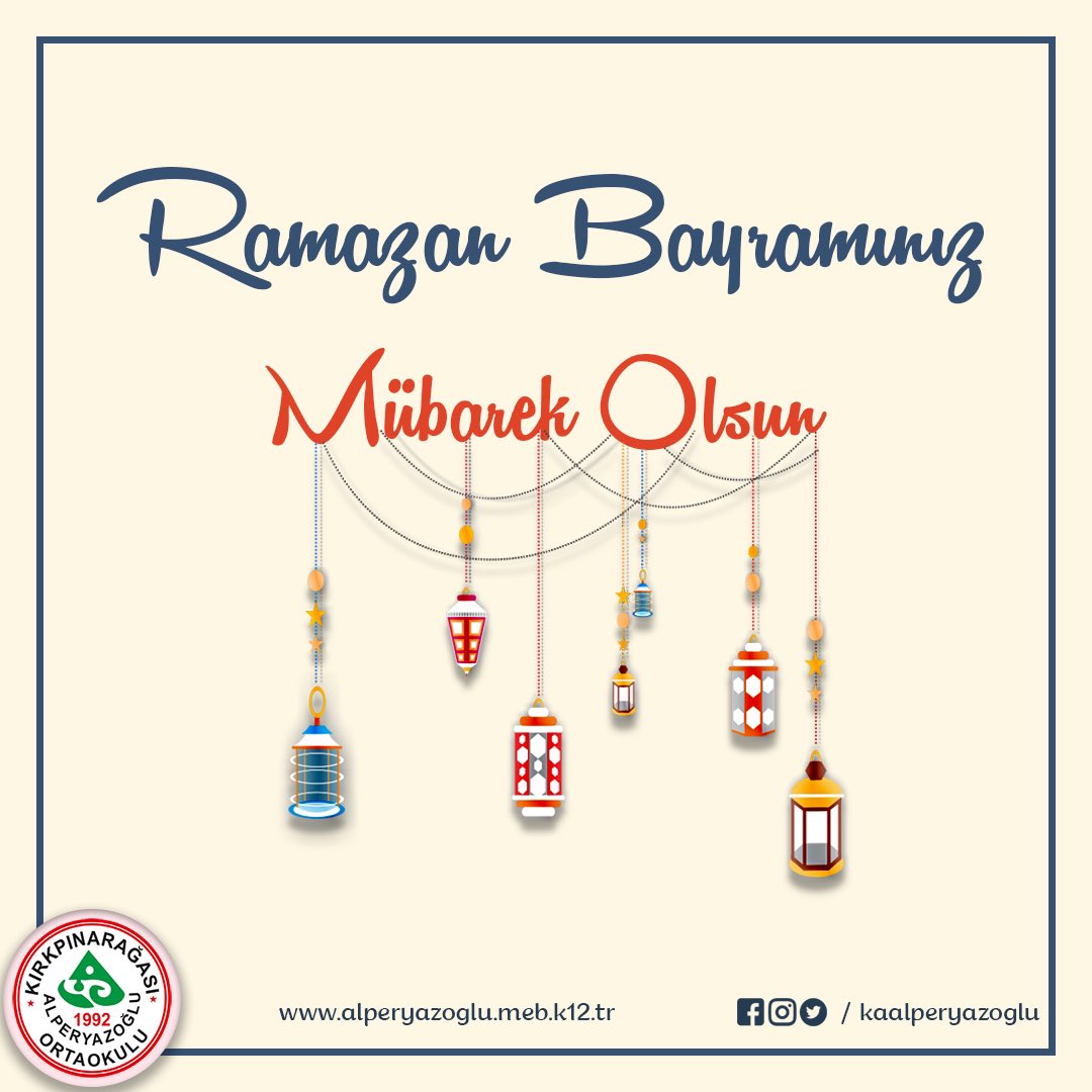 Ramazan Bayramınız Mübarek Olsun. 

Herkese İyi Bayramlar. 🍬🍬🍬

<a href="/Edirne_MEM/">Edirne İl Millî Eğitim Müdürlüğü</a> <a href="/Dr_Onderarpaci/">Dr. Önder ARPACI</a>
