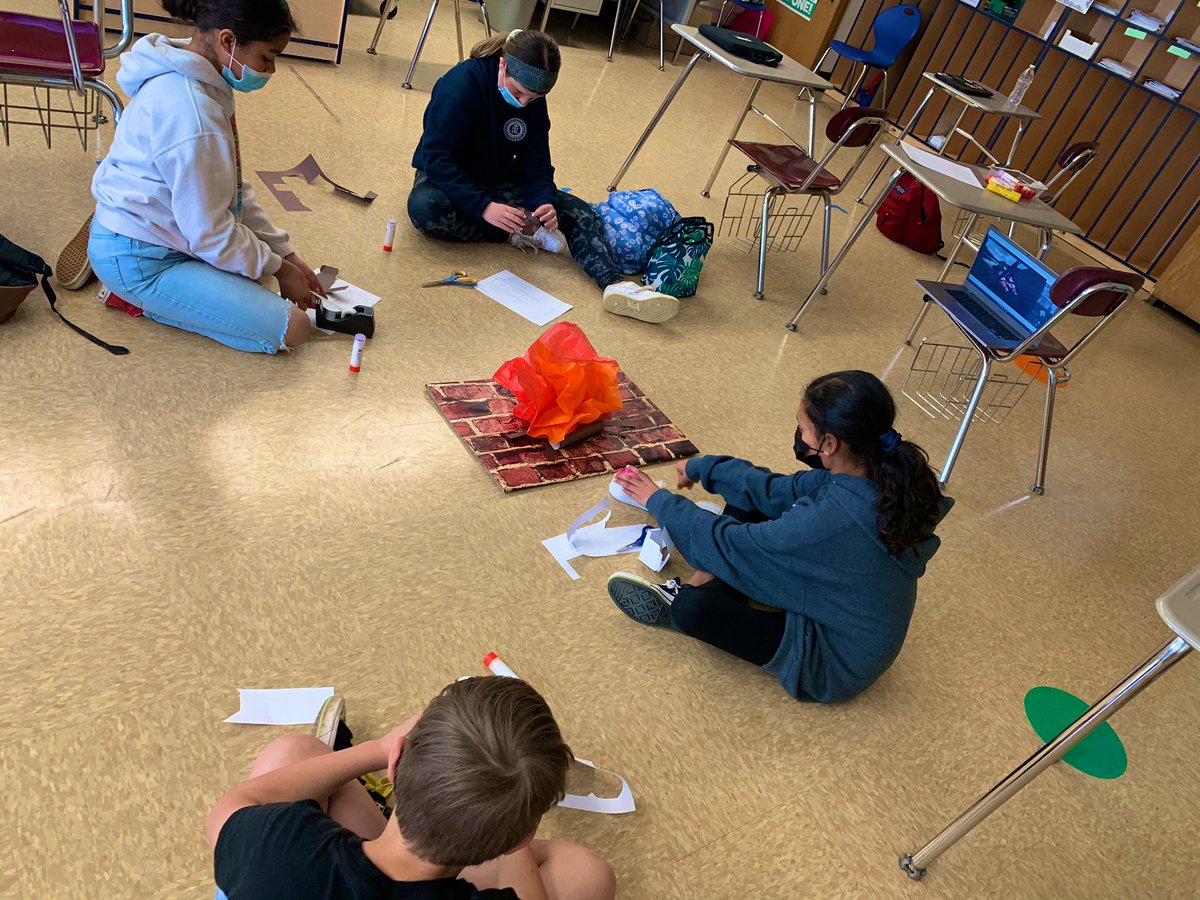 Ms_Murphy02's tweet photo. As an intro to our new unit on 3D shapes and surface area, students sat around the campfire to build rectangular prism logs and marshmallows 🪵🔥 https://t.co/Pxc1VqSdxa