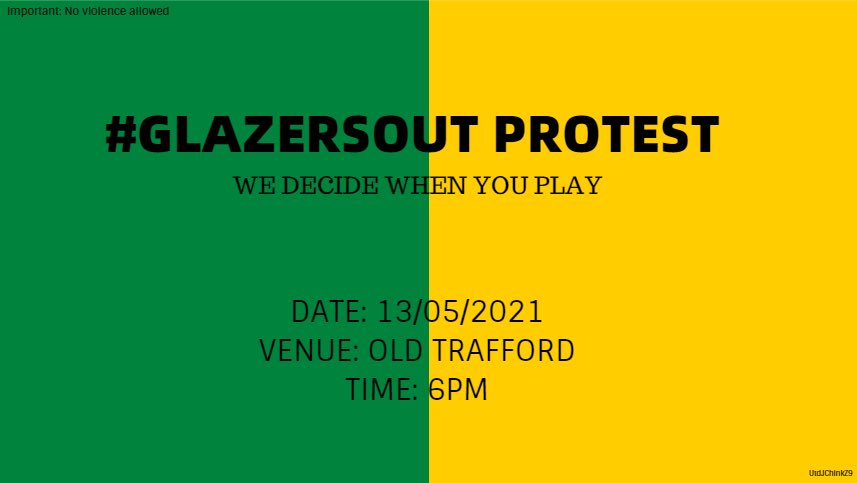 MUFC_redarmy99's tweet image. If you can, go down to Old Trafford at 6PM tomorrow to peacefully protest against the Glazer ownership.

#GlazersOut