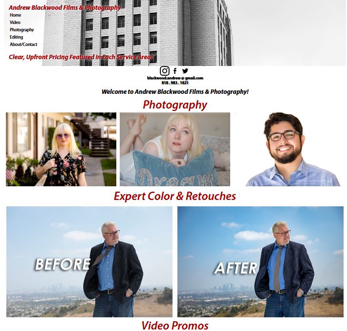 ABFilmsPhoto's tweet image. Website updated! Better layout, simple navigation. Check it out! Site in bio! Doing business videos, music videos... andrewblackwoodfilms.com 
#videography #photography #musicvideoproduction #film #headshots #businessportraits #advertising #marketing #photographylovers