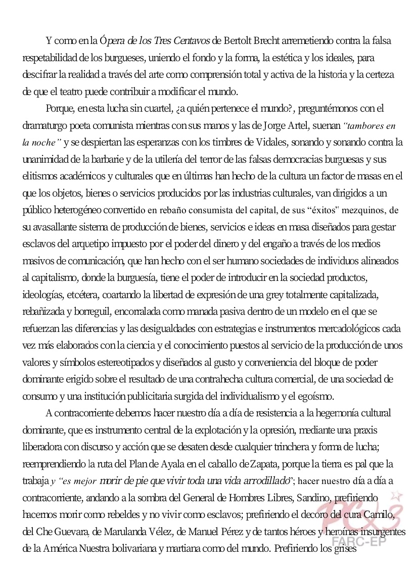 InsumisoRevolu1's tweet photo. @rpaSUR @AbpEcuador @EcuadorAbp @abp_noticias @AbpNoti @infobae @danielhadad @2021Libre @federicefepeve @Federica_1310 @patriaessolida3 
En la lucha x el socialismo insurgente x el camarada #santrich 
#PonteTrucha #ElParoNoLoParaNadie hasta que #DuqueNarcoParacoYAsesino renuncie https://t.co/B0sVH0a63G