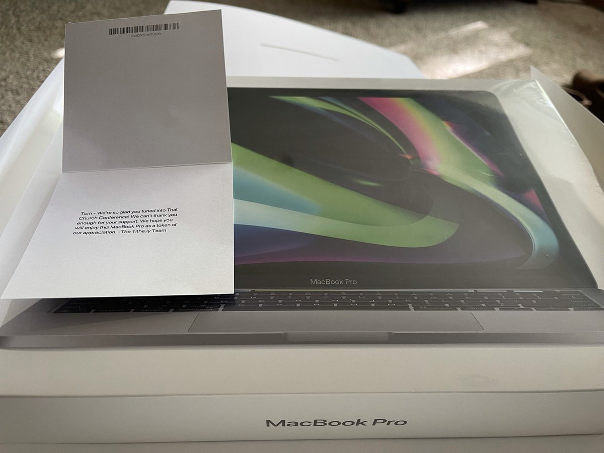 PTBump's tweet photo. Thank you @thatjustindean and @tithelyapp for this amazing prize!! #Thatchurchcc https://t.co/8Y5vqgjvdO