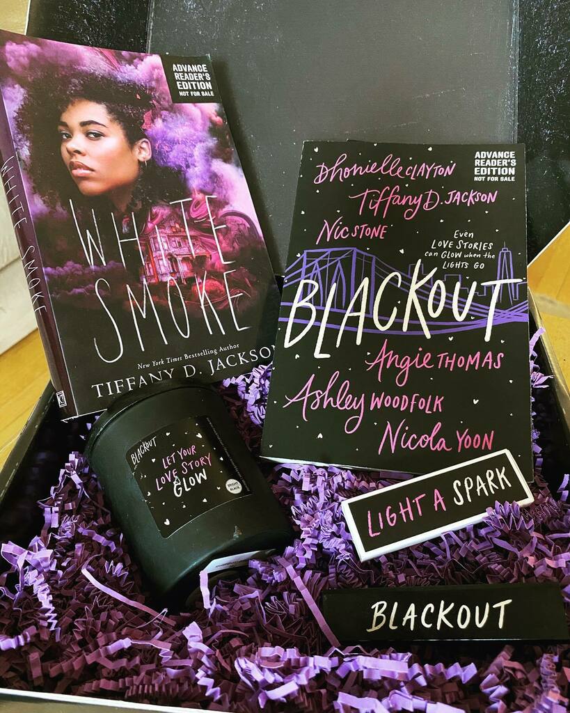 WriteinBK's tweet photo. Giving away a BLACKOUT box with a book, candle, &amp; portable charger AS WELL AS an arc of WHITE SMOKE. Everything you need to survive a blackout. Love and spooky stories. ☺️

US ONLY! Follow and tag a friend to enter. Ends 5/18

@angiethomas @nicstone @bro… https://t.co/jIDMkI0pYg https://t.co/iRdK1vaI0I