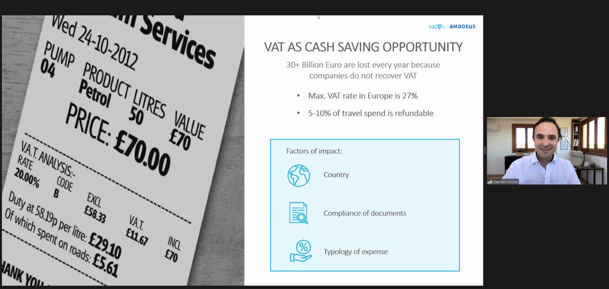Missed our last coffee chat session on VAT reclaim automation ? You can watch it on demand now and learn how to address challenges of domestic and cross-border VAT reclaim.  ow.ly/l713102JuS4
#VATreclaim #travelpayments #automation #technology