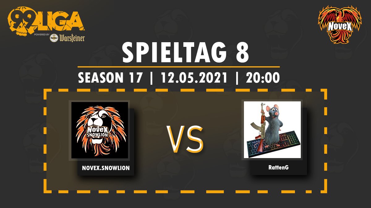 Snowlion_CSGO's tweet photo. @Snowlion_CSGO  VS RattenG

Heute - 20:00

#Novex #Snowlion #99DMG #99DAMAGE #MATCHDAY8 #SAISON17 https://t.co/O5afWtQdhx