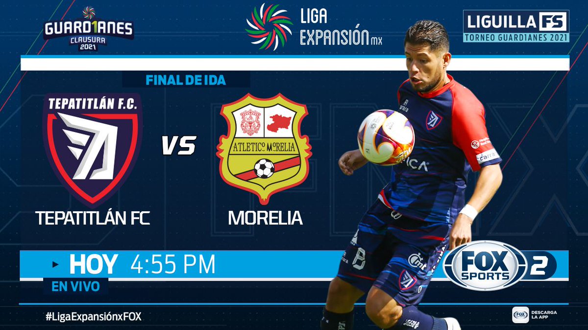 Final Ida #LigaExpansiónxFOX 

<a href="/TepatitlanFC/">Tepatitlán FC</a> 🆚 <a href="/C_A_Morelia/">Club Atlético Morelia</a>