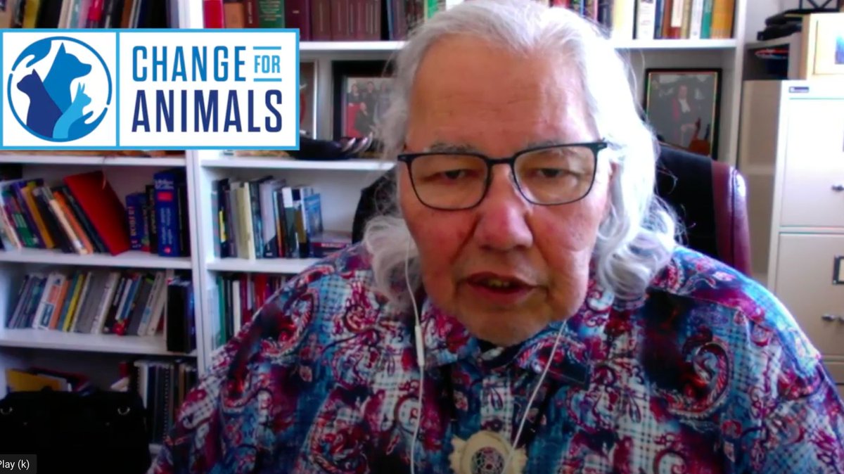 OntarioSPCA's tweet photo. “Animal rights in a human world” – we cannot wait for our next speaker, the Honourable Murray Sinclair! Make sure to share with us what you’re learning and taking from these amazing speakers at #ospcaconference! #ChangeforAnimals2021 @SenSincmurr https://t.co/Z7jM3oH1gr