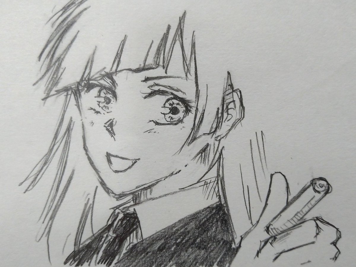 何だかわからないとは思いますが、物凄く久しぶりに描いた自分絵の三輪ちゃんです。久しぶり過ぎるけど、クセって変わらないのね。 