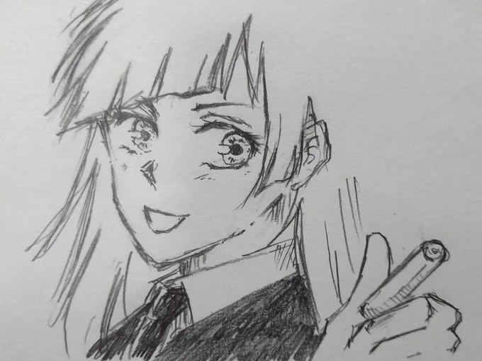 何だかわからないとは思いますが、物凄く久しぶりに描いた自分絵の三輪ちゃんです。久しぶり過ぎるけど、クセって変わらないのね。 