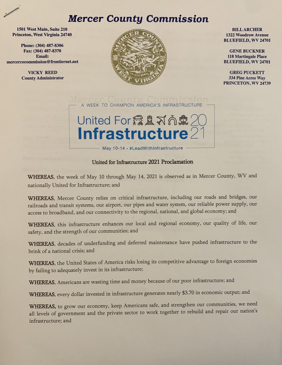 gregpuckettwv's tweet image. Honored to pass this resolution highlighting the need for investment in infrastructure.  @NACoTweets #unitedforinfrastructure #nacotweets