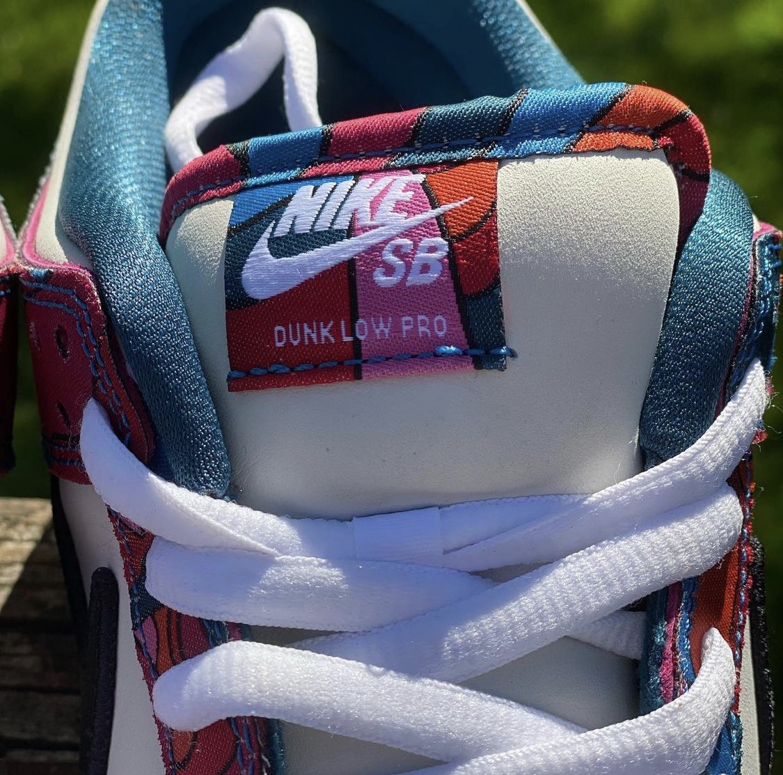 kicksonfire's tweet photo. Here’s our best look yet at the Parra x Nike SB Dunk Low. No release info has been announced but expect info to release shortly. https://t.co/fel8wnM3FA