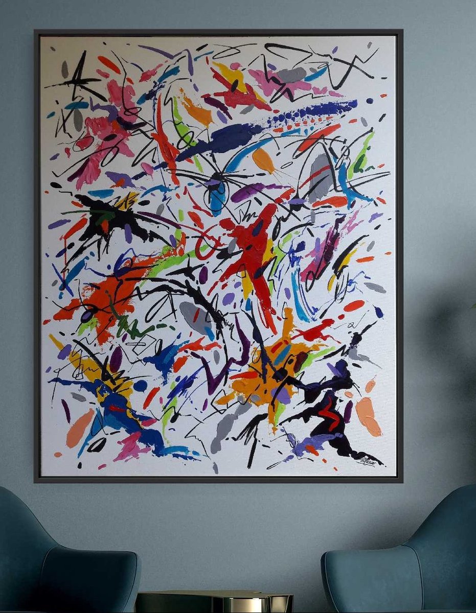 Técnica mixta sobre lienzo Autor: Valeriano Cortázar Más de 120 cuadros en la plataforma de arte SINGULART de París.  singulart.com/es/artista/val…