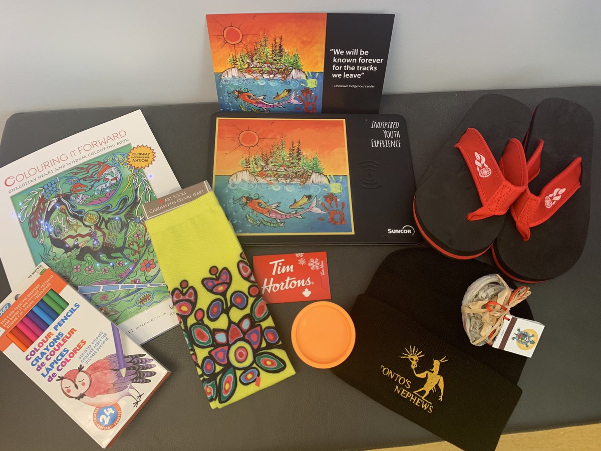 AngelaDingwell's tweet photo. Feeling privileged to be part of the @Suncor Youth Experience Team w/ students fr @EcoleMcTavish @CompMinerTweets & staff @mcdougall_julia @sagecmitchell to talk w/ @Indspire award recipients on Friday! Our students are going to love it! Much appreciation! #experiencebox https://t.co/zFzObqESpZ