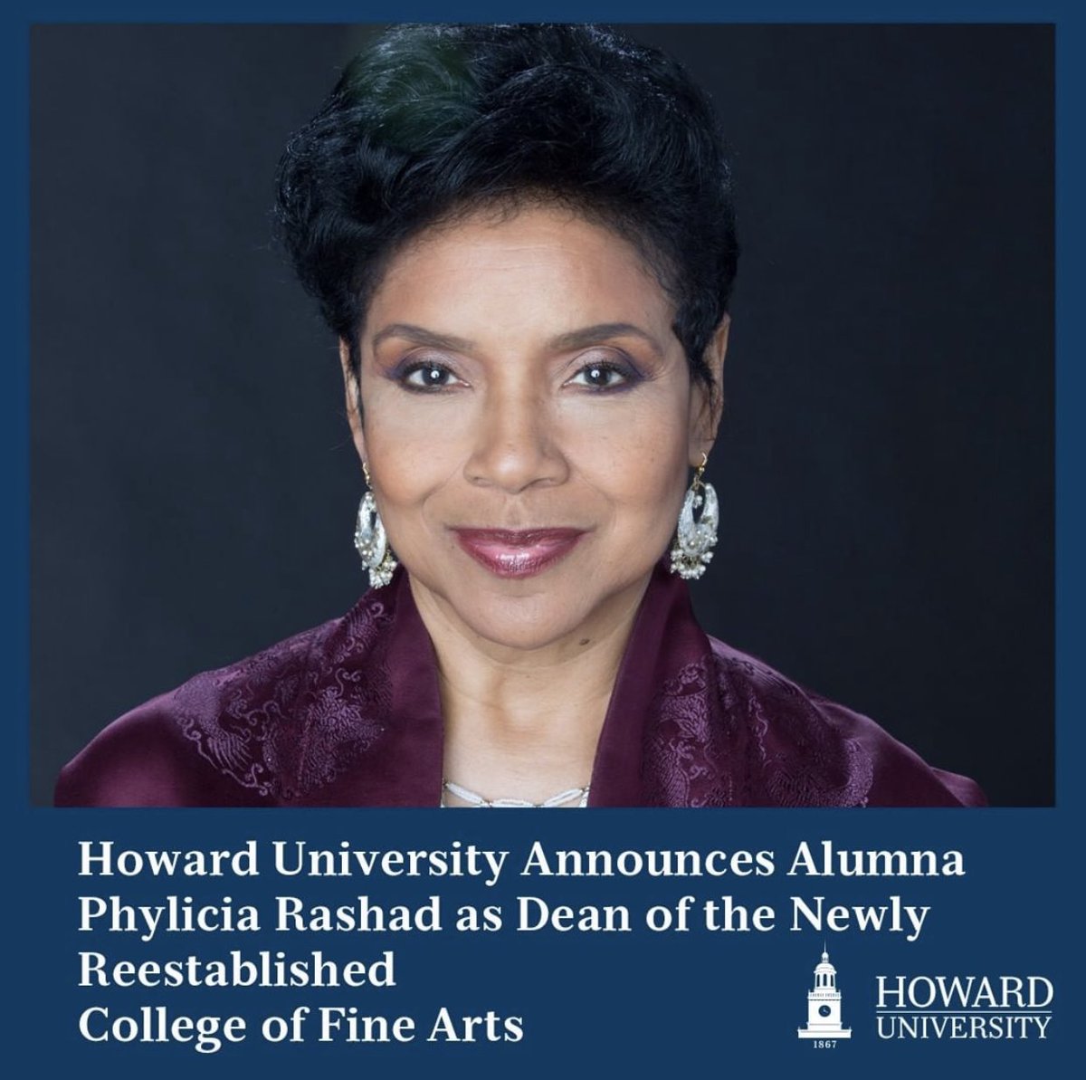 My Sister, The Queen Dean! 👑 <a href="/PhyliciaRashad/">Phylicia Rashad</a> YEEEEEESSSSS, HU! <a href="/HowardU/">Howard University</a> 🙏🏼🙏🏼🙏🏼❤️❤️❤️🔥🔥🔥💋💋💋