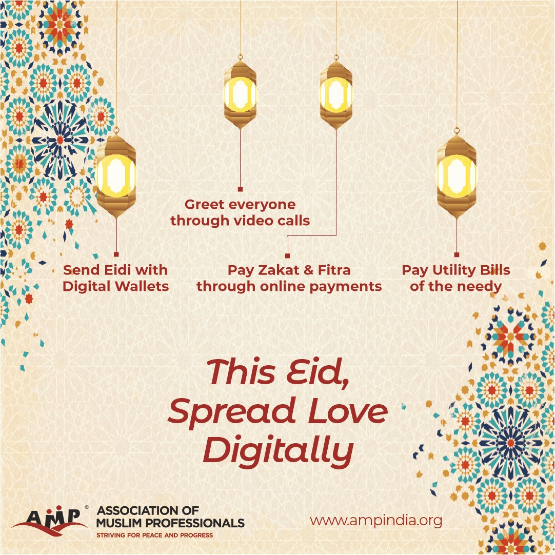 AmpIndia's tweet photo. On Eid, let's defeat the Pandemic and observe Lockdown - Spread the Cheer and Love, Digitally!

This Eid-ul-Fitr, make the most of the digital age to celebrate with your near and dear ones.

Be Smart, Be Safe https://t.co/FeBbuKi29U