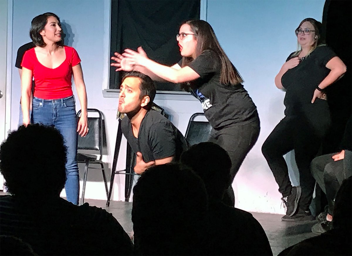 okcimprov's tweet photo. Our Sat, May 15th @ 9:30pm Show is getting taken over by @take1pro! It’s like watching "Whose Line Is It Anyway?" but made up of your favorite video game characters, obscure anime &amp; pop culture references hosted by a meme. Get $5 tix @ https://t.co/ijN9S54CfC. #PlazaProv https://t.co/tOmgxJBcwz