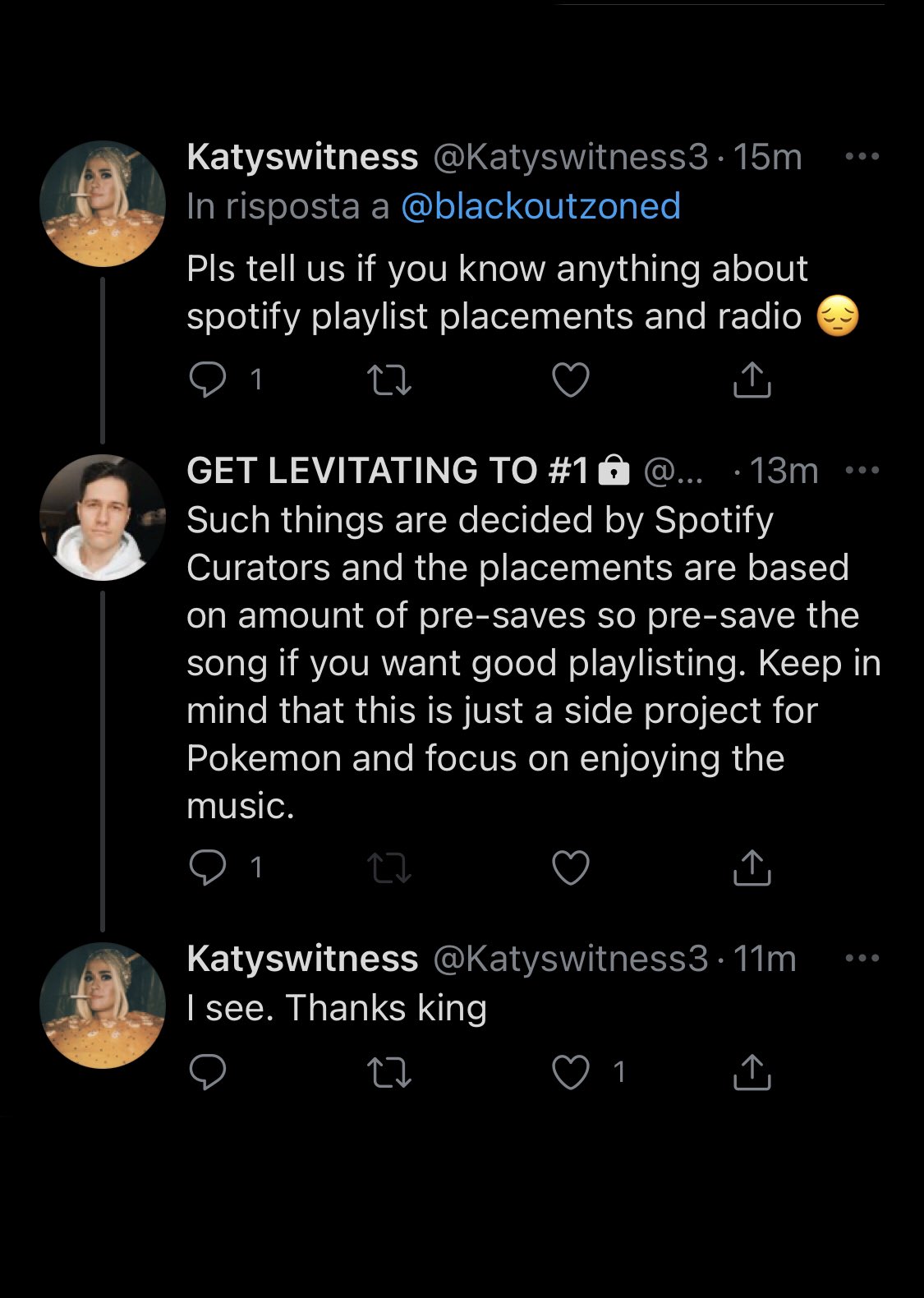 Katy Perry Hub According To A Reliable Insider Pre Saving Electric On Spotify Is A Relevant Factor For Higher Placements On Playlists Curated By The Streaming Service Also Don T Expect Lead