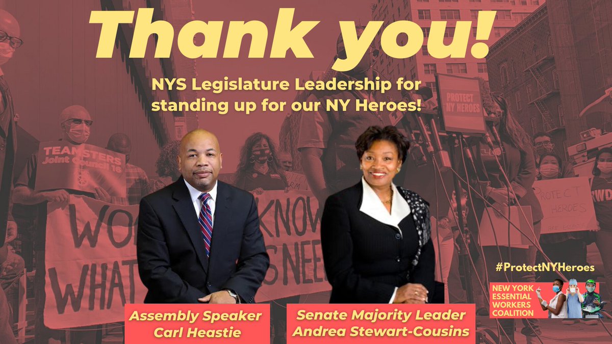 The recently signed #NYHERO Act will save lives and provide a model for this country to protect and empower workers.

Thank you Senate Majority Leader @AndreaSCousins
& Speaker @CarlHeastie for your leadership to #ProtectNYHeroes!