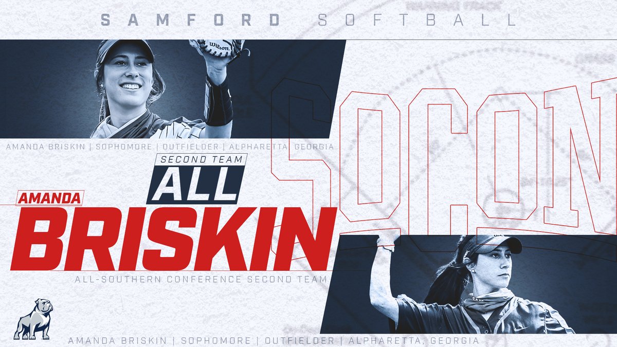 SamfordSB's tweet photo. ‼️ SECOND TEAM ALL-SOCON ‼️ 

 Sophomore outfielder @a2briskin slapping her way on the All-SoCon squad! 

#TogetherWeCan 
#AllForSAMford https://t.co/04zOzq6JFR