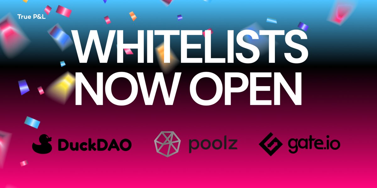 True P&amp;L #whitelist is open 🚀

We are delighted to announce that the whitelisting on #PoolzFinance and #DuckStarter is open.

To get all the True P&amp;L #PublicSale details, read our new article: link.medium.com/zc0usAXKcgb
