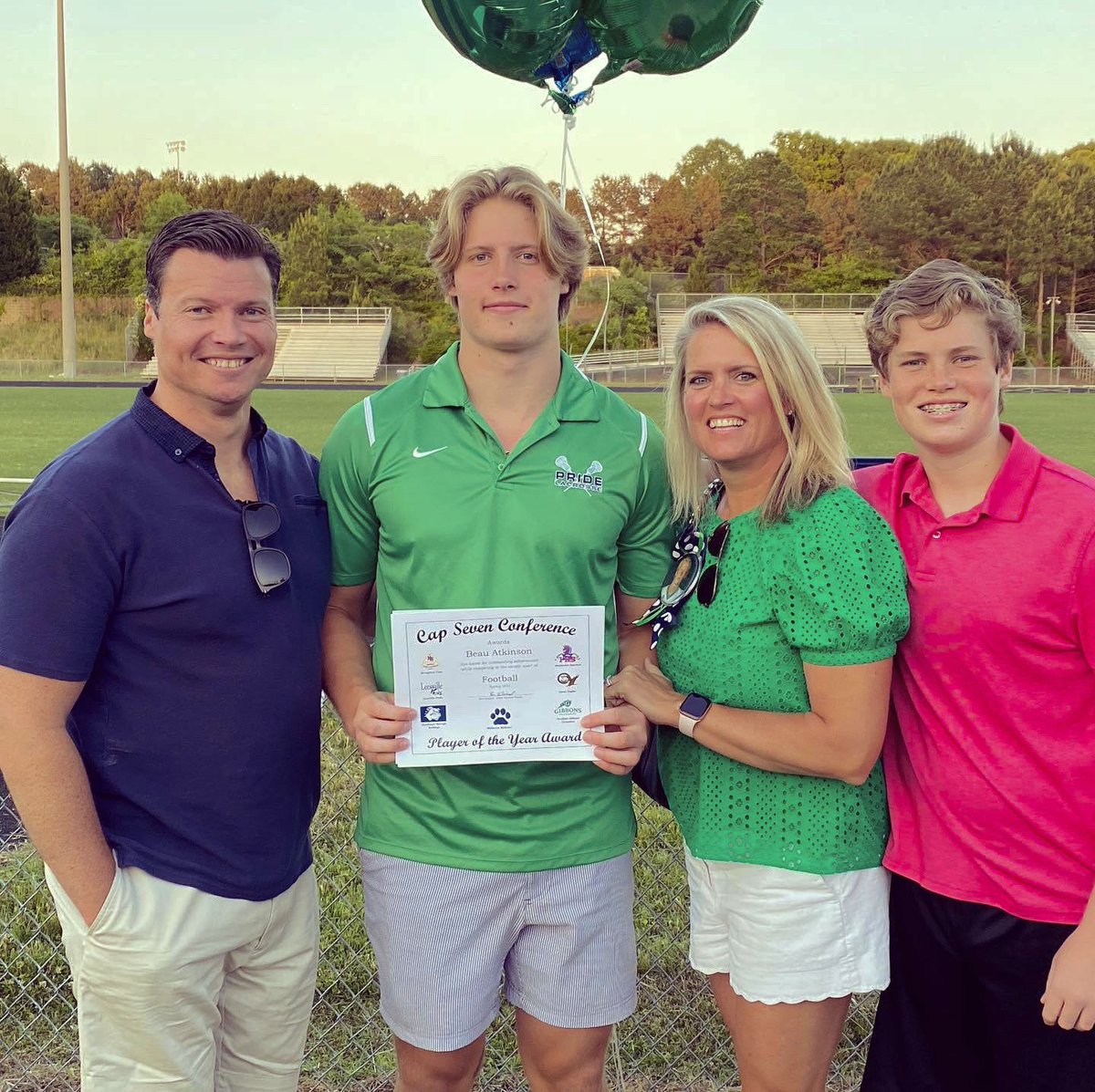 Beauatkinson9's tweet photo. Honored to be awarded the Cap 7 Player of the Year‼️#RollPride https://t.co/DbNfgcBhdD
