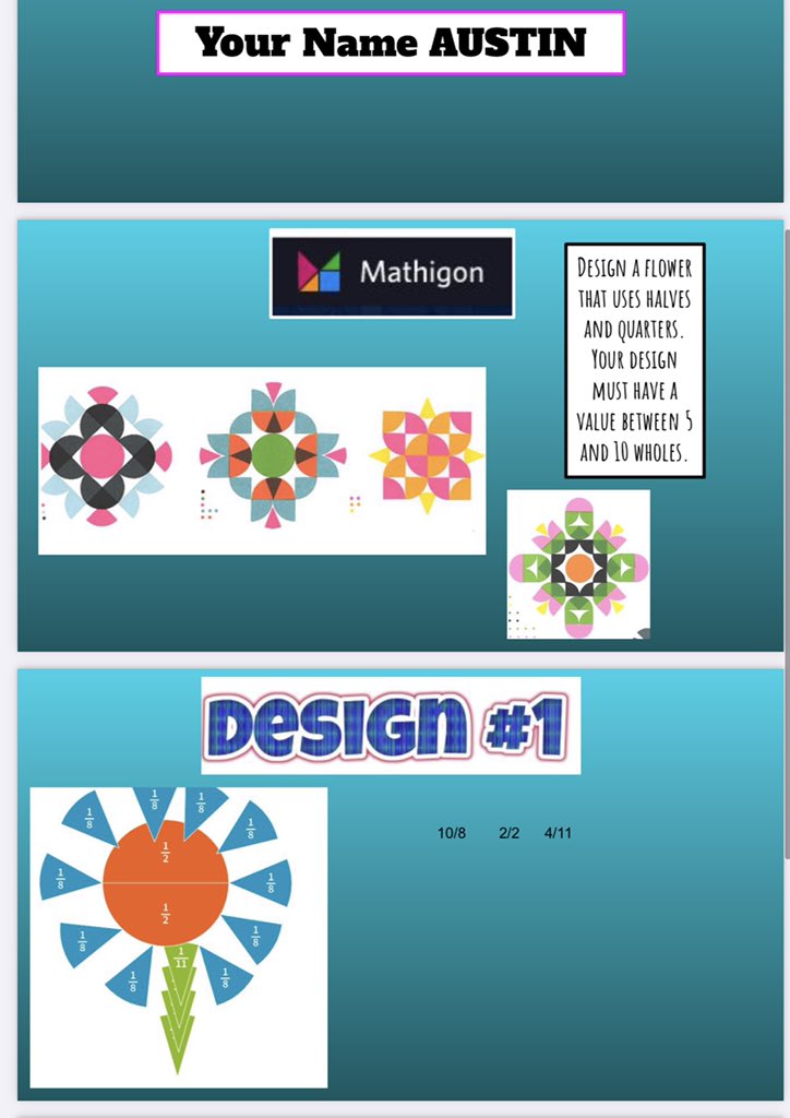 Thank you @MathigonOrg for helping us create Fraction #mathart with your fraction circles & #picturepie by @EdEmberley @GAGDSBN @dsbn #creativeschools 👌👊💜✅