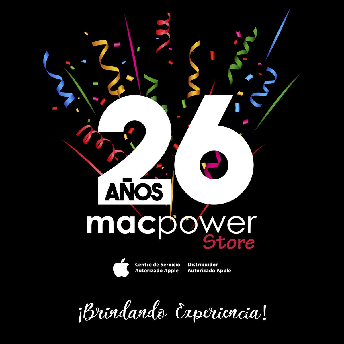 macpowerpma's tweet photo. Celebremos juntos! 
En mayo MacPowerStore cumple 26 años brindando la mejor experiencia Apple a nuestros clientes.

Distribuidor y Centro de Servicio Técnico Autorizado Apple.
#SienteLaExperiencia
¡visítanos! https://t.co/pxuqbXkoTs https://t.co/JUveCYhxO2