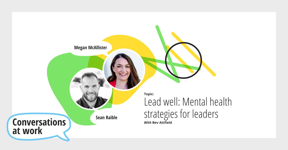 Mental health is crucial in the workplace—want to know how leaders can improve it?

Join us on May 26 @ 12PM PT for #ConversationsatWork. Megan McAllister and Sean Raible will join Bev Attfield to talk about mental health strategies 👇

hubs.ly/H0NbBGh0
