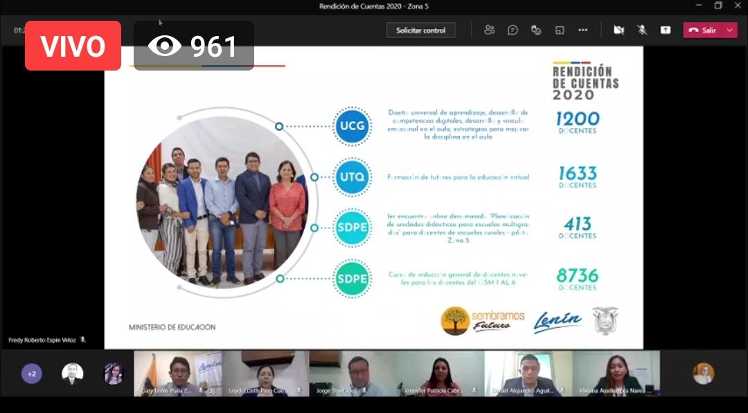 EducacionZ5_Ec's tweet photo. #RendiciónDeCuenta2020 | Con el fin de mejorar los niveles educativos, se brindaron diversos cursos de formación dirigido a nuestros docentes, mediante convenios y con distintas universidades.
#RevalorizaciónDocente https://t.co/fqE5dkVhuI