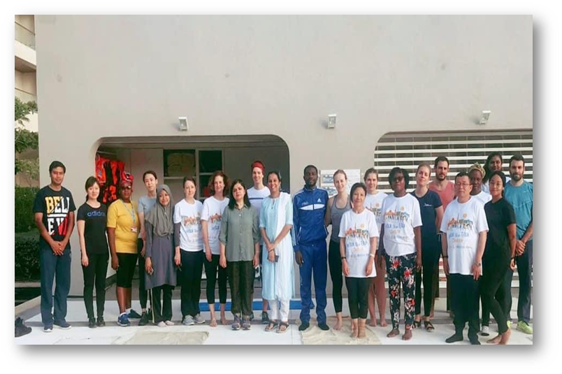 ArtoflivingOman's tweet photo. Yoga Session for the Delegates of @WHO Global Forum. 50 Delegates Attended of Different Nationalities. #ThankYouGurudev #yoga 
#innerpeace #strength #healing #meditation #EidAlFitr #EidMubarak #عيد_مبارك #AOLOmanIDY2021 https://t.co/7Eb1ObyjMe