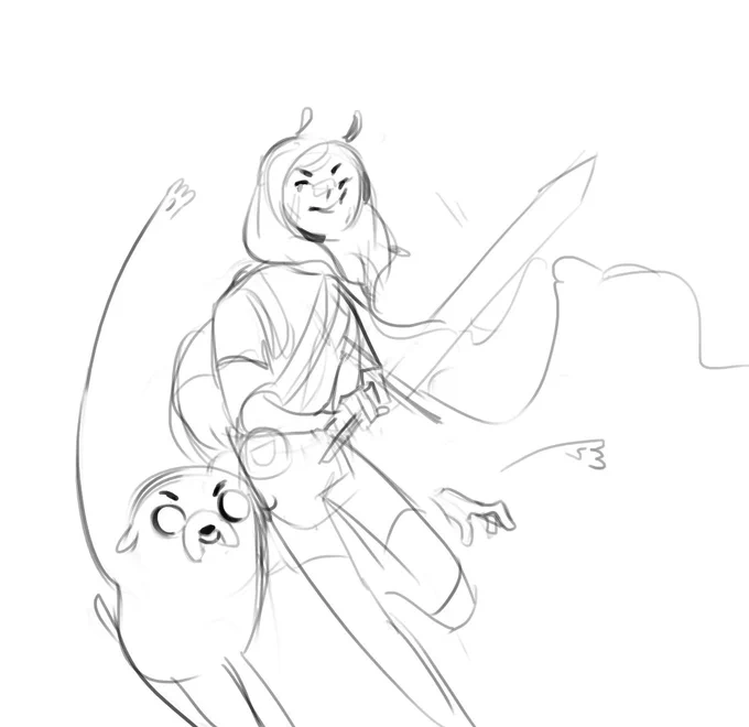 evening sketch bc i can't finish the current drawing i'm working on

it's finn and jake ofc! 