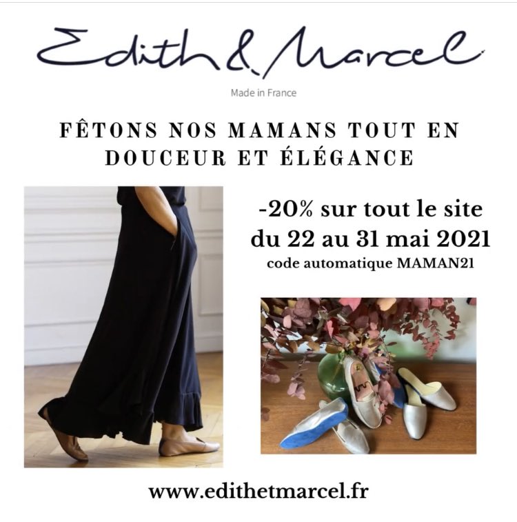 Edith_et_Marcel's tweet photo. Parce qu’elles méritent le plus beau.
Mettons le #madeinfrance à leurs pieds.
Opération spéciale fête des mères 😀 https://t.co/493Gt1dcCL