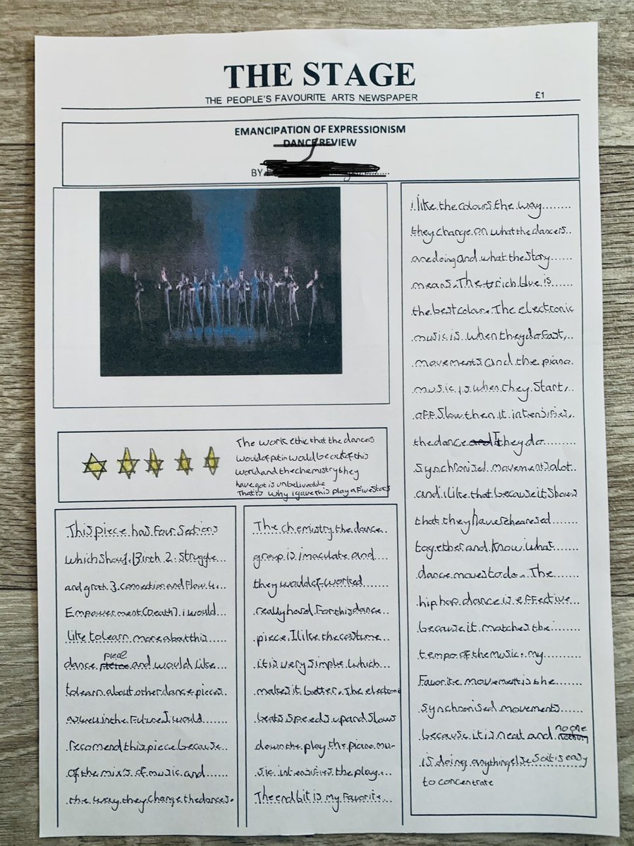 EpaLeesbrook's tweet photo. Some great performance reviews coming in from our Year 8 Dance, Arts Award students. Well done! 🙌 https://t.co/7YRD8Yj6Sw