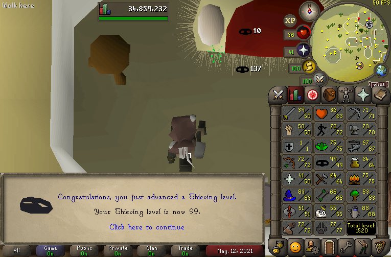 a_small_key_rs's tweet image. 99 Thieving UIM 1 def