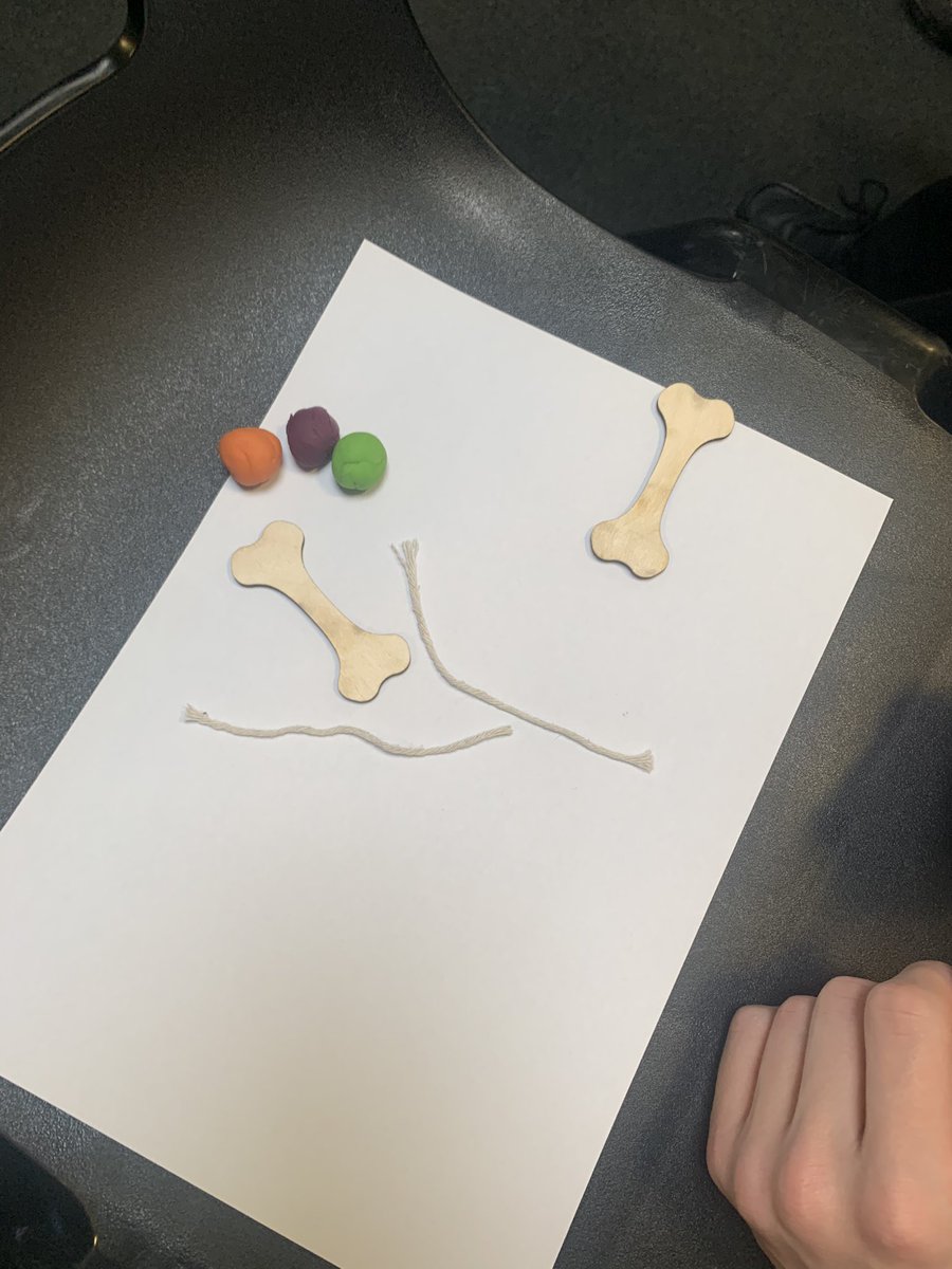 ChobhamacadPE's tweet photo. @missrsoni’s #GCSEPE class spent the lesson creating the structure of a synovial joint. They were given wooden bones, string and play dough that represented different parts of the joint. Exploration lead to amazing models through questioning &amp; challenge. @chobhamacademy #EduPE https://t.co/6GYxW5CzRq