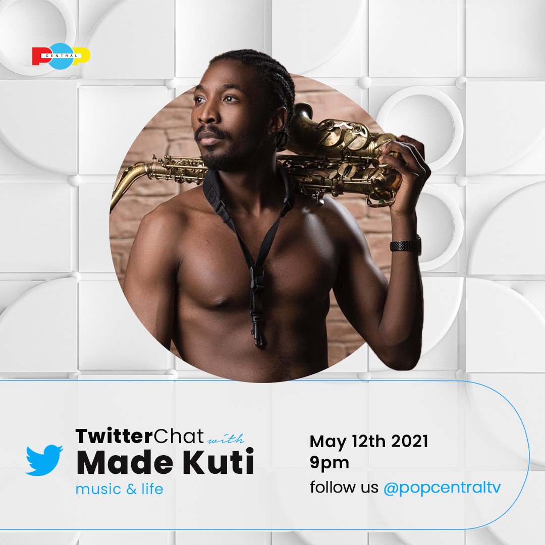 popcentraltv's tweet photo. In less than one hour Popstar!!!
@madeakuti will be talking about his music and life with us.
#Poptweetchat
#thisispopcentral https://t.co/AdYYjdc3ir