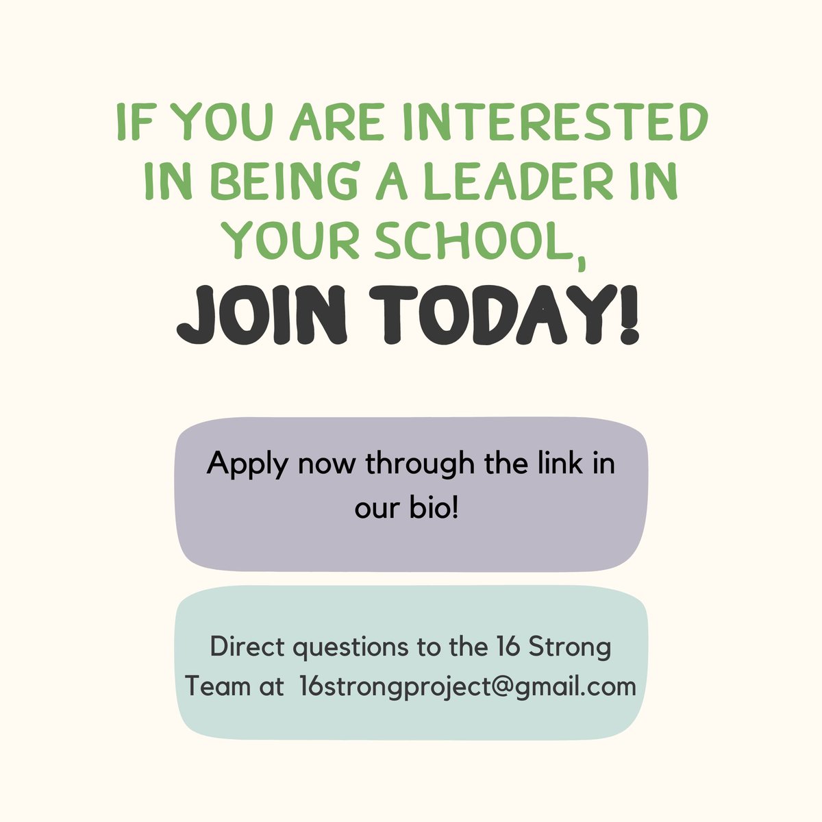 16StrongProject's tweet image. The application is now open for our next Youth Advocacy Board-Apply Now!