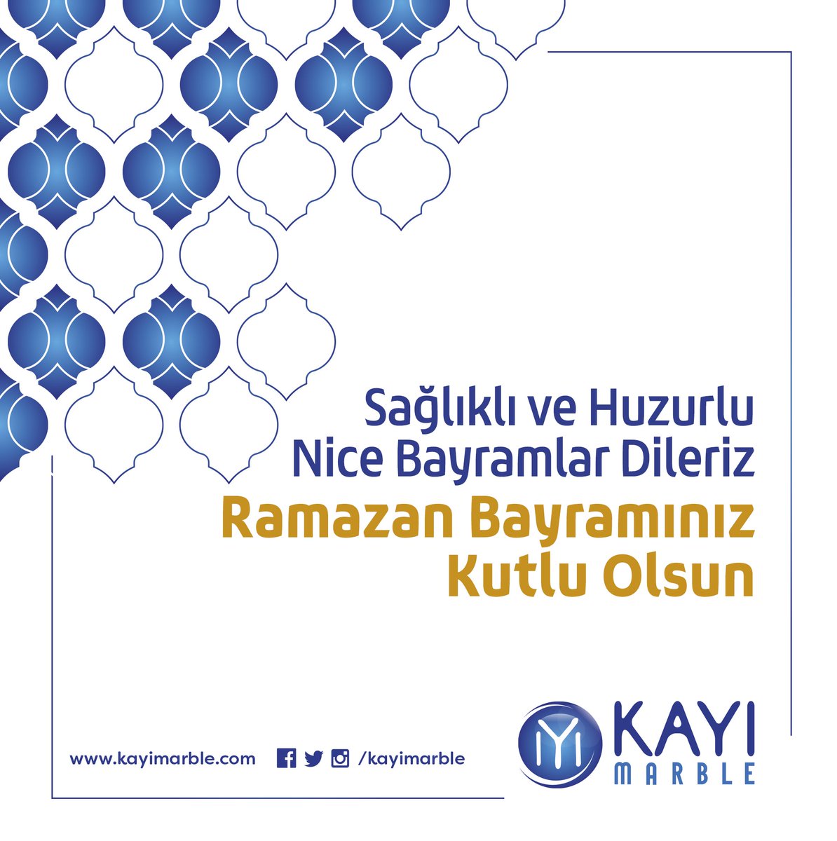 Her güzel şeyin bir sonu olduğu gibi Ramazan'ın da sonuna geldik, Ey oruç biz seni tuttuk sen de bizi sırat köprüsünde tut..AMİN.

Ramazan Bayıramınız Müberk olsun.KAYI MERMER 🌸